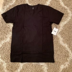 LNA NEW BLACK SHORT SLEEVE V NECK T-SHIRT HAVE 2
